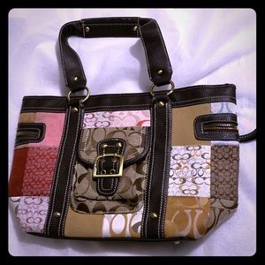 Multi-Patterned Coach Purse